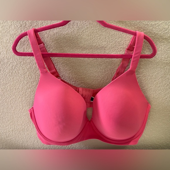 Avenue Watermelon Pink Underwire Plunge Full Coverage T-Shirt Bra 46DD - Picture 1 of 9